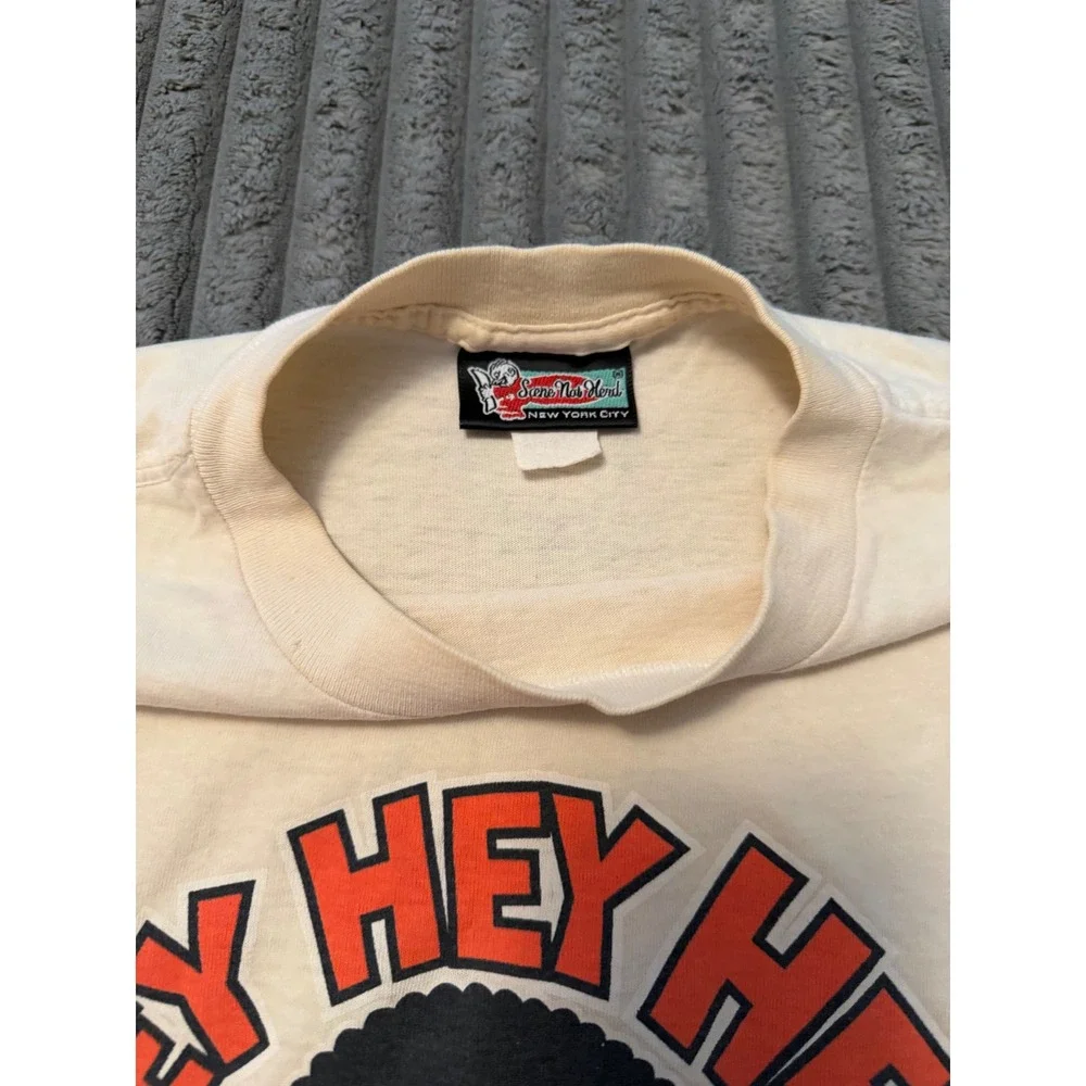 Scene Not Herd Fat Albert Jams Hey Hey Hey Vintage Graphic T-Shirt Cream Mens L